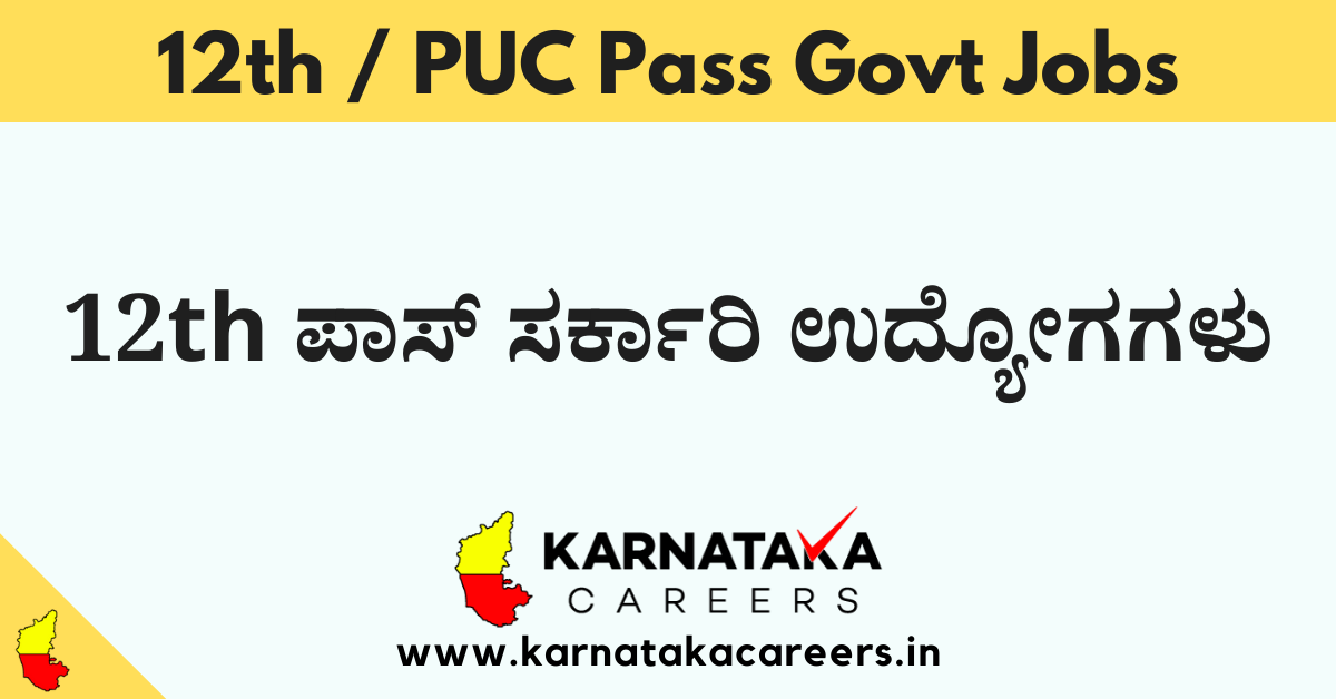 Latest PUC govt jobs 2024 Apply Online for PUC Jobs Across India